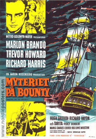 Myteriet på Bounty 1962 poster Marlon Brando Lewis Milestone