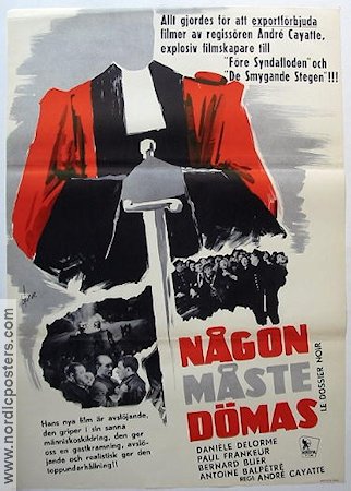 Någon måste dömas 1958 poster Antoine Balpetré Bernard Blier Jean-Marc Bory Andre Cayatte