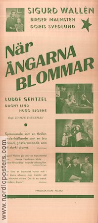 När ängarna blommar 1946 poster Sigurd Wallén Dagny Lind Ludde Gentzel Hampe Faustman
