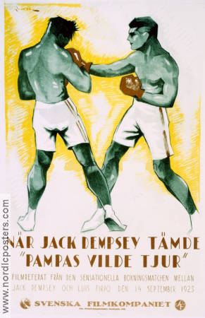 När Jack Dempsey 1923 poster Boxning