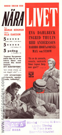 Nära livet 1958 poster Eva Dahlbeck Ingrid Thulin Bibi Andersson Barbro Hiort af Ornäs Erland Josephson Max von Sydow Ingmar Bergman