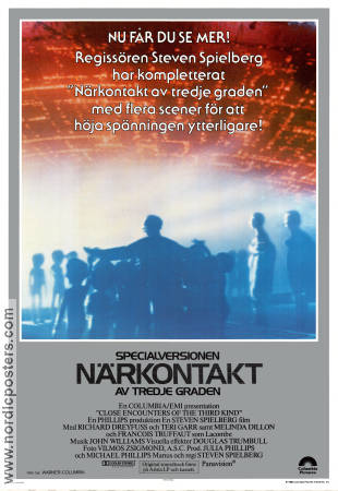 Närkontakt av tredje graden 1977 poster Richard Dreyfuss Teri Garr Melinda Dillon Steven Spielberg Rymdskepp