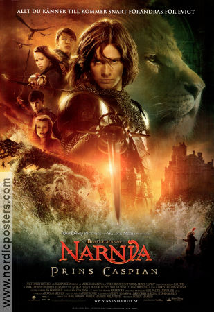 Narnia Prins Caspian 2008 poster Ben Barnes Skandar Keynes Georgie Henley Andrew Adamson Hitta mer: Narnia Text: C S Lewis