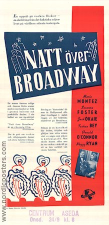 Natt över Broadway 1944 poster Maria Montez Jack Oakie Susanna Foster Charles Lamont