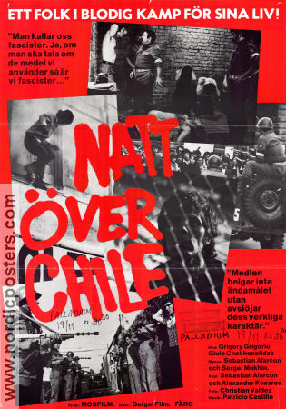 Natt över Chile 1977 poster Grigore Grigoriu Sebastian Alarcon Politik