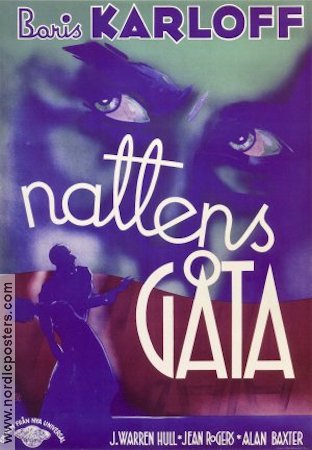 Nattens gåta 1937 poster Boris Karloff