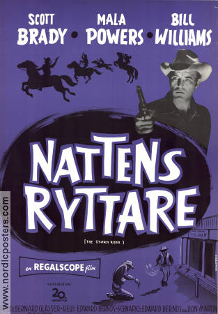 Nattens ryttare 1957 poster Scott Brady Mala Powers Edward Bernds