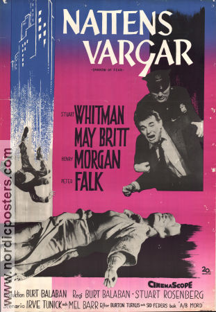Nattens vargar 1960 poster Stuart Whitman Burt Balaban