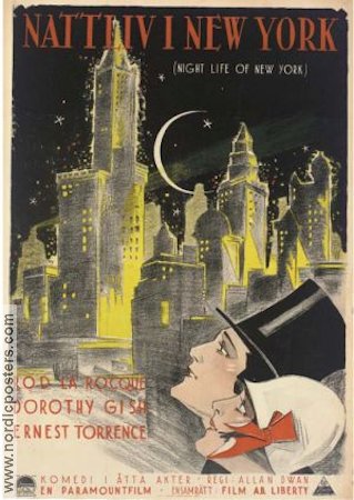 Nattliv i New York 1925 poster Rod La Rocque Dorothy Gish