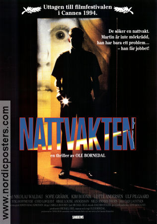 Nattvakten 1994 poster Nikolaj Waldau Sofie Gråbol Kim Bodnia Ole Bornedal Danmark