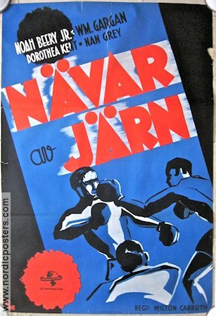 Nävar av järn 1938 poster Noah Beery Jr Milton Carruth Boxning