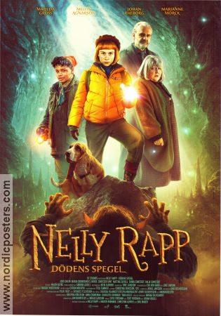 Nelly Rapp: Dödens spegel 2023 poster Julia Adolfsson Melvin Agnarson Anni Emilia Alentola Marianne Mörck Johan Rosell