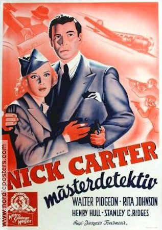 Nick Carter mästerdetektiv 1939 poster Walter Pidgeon Rita Johnson