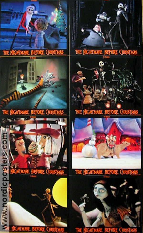 The Nightmare Before Christmas 1993 lobbykort Henry Selick Musik: Danny Elfman Text: Tim Burton Musikaler Animerat Helger