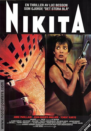 Nikita 1990 poster Anne Parillaud Marc Duret Patrick Fontana Jean Reno Luc Besson