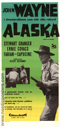North to Alaska 1960 poster John Wayne Stewart Granger Fabian Ernie Kovacs Henry Hathaway
