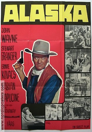 North to Alaska 1960 poster John Wayne Stewart Granger Fabian Ernie Kovacs Henry Hathaway