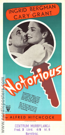 Notorious 1946 poster Ingrid Bergman Cary Grant Claude Rains Alfred Hitchcock