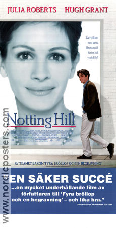 Notting Hill 1999 poster Julia Roberts Hugh Grant Richard McCabe Roger Michell Romantik