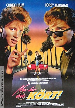 Nu är det kört 1988 poster Corey Haim Corey Feldman Glasögon Bilar och racing