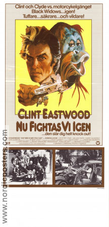 Nu fightas vi igen 1980 poster Clint Eastwood Sondra Locke Geoffrey Lewis Buddy Van Horn