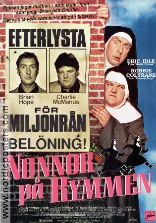 Nunnor på rymmen 1990 poster Eric Idle Robbie Coltrane Janet Suzman Jonathan Lynne Religion Poliser