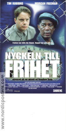 Nyckeln till frihet 1994 poster Tim Robbins Morgan Freeman Bob Gunton Frank Darabont Text: Stephen King