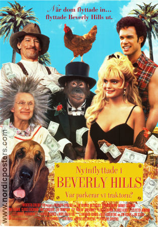 Nyinflyttade i Beverly Hills 1993 poster Diedrich Bader Erika Eleniak Jim Varney Penelope Spheeris Från TV Pengar