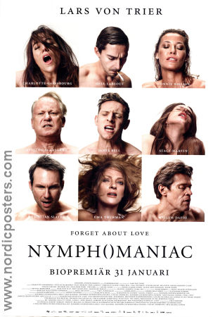 Nymphomaniac 2013 poster Charlotte Gainsbourg Stellan Skarsgård Stacy Martin Uma Thurman Christian Slater Lars von Trier Danmark