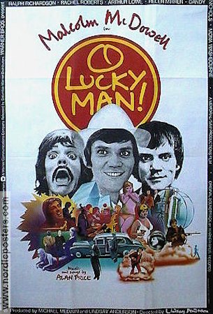 O Lucky Man 1973 poster Malcolm McDowell Alan Price Rock och pop