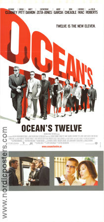 Ocean´s Twelve 2004 poster George Clooney Brad Pitt Julia Roberts Steven Soderbergh Gambling