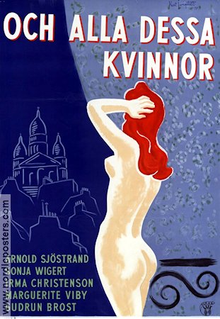 Och alla dessa kvinnor 1944 poster Arnold Sjöstrand Sonja Wigert