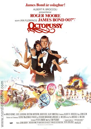 Octopussy 1983 poster Roger Moore John Glen