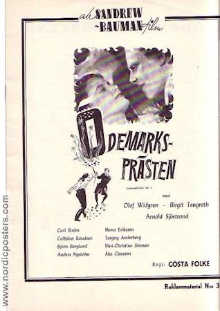 Ödemarksprästen 1946 poster Arnold Sjöstrand Birgit Tengroth