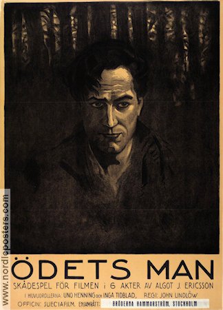 Ödets man 1924 poster Uno Henning Inga Tidblad