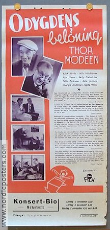 Odygdens belöning 1937 poster Thor Modéen Elof Ahrle