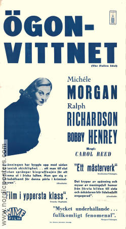 Ögonvittnet 1948 poster Ralph Richardson Michele Morgan Carol Reed