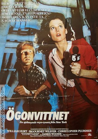 Ögonvittnet 1981 poster William Hurt Sigourney Weaver Christopher Plummer Peter Yates