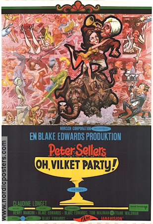 Oh vilket party 1968 poster Peter Sellers Claudine Longet Natalia Borisova Blake Edwards