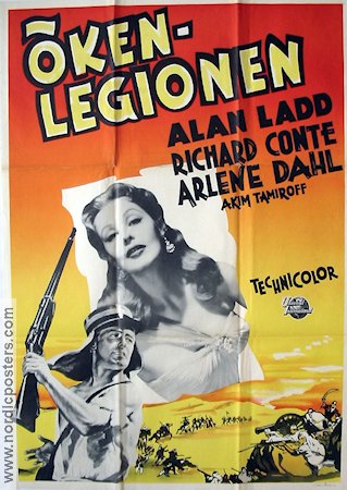 Ökenlegionen 1953 poster Alan Ladd Arlene Dahl