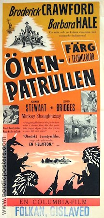 Ökenpatrullen 1953 poster Broderick Crawford Barbara Hale