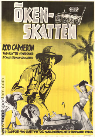 Ökenskatten 1953 poster Rod Cameron Tab Hunter John Dehner Ewald André Dupont