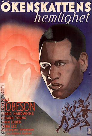 Ökenskattens hemlighet 1938 poster Paul Robeson Eric Rohman art