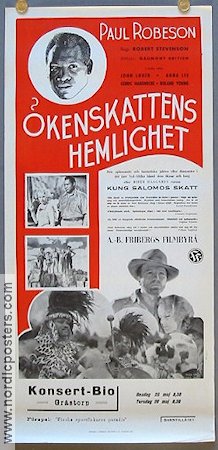 Ökenskattens hemlighet 1938 poster Paul Robeson