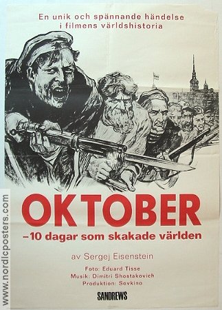 Oktober 1973 poster Sergej Eisenstein Ryssland Politik