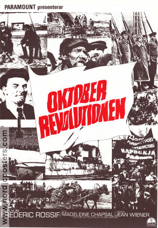 Oktoberrevolutionen 1967 poster John Gielgud Frederic Rossif Hitta mer: Lenin Politik Ryssland