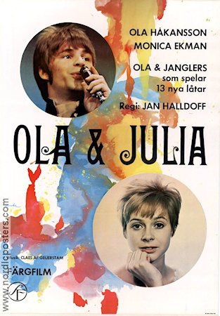 Ola och Julia 1967 poster Monica Ekman Ola Håkansson Jan Halldoff Rock och pop