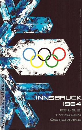 Olympic Games Innsbruck 1964 affisch Olympiader Vintersport