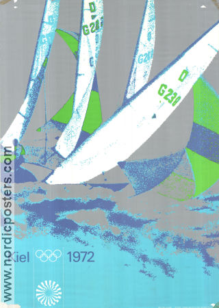 Olympic Games München Sailing 1972 affisch Hitta mer: Kiel Olympiader Skepp och båtar