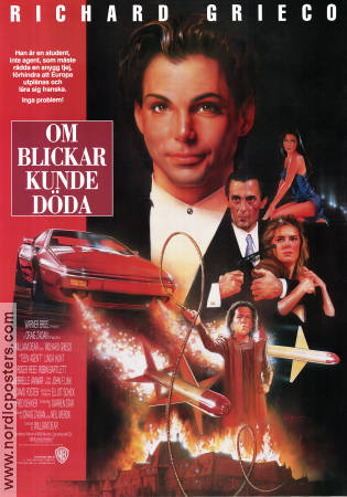 Om blickar kunde döda 1991 poster Richard Grieco Linda Hunt Gabrielle Anwar William Dear Agenter Skola